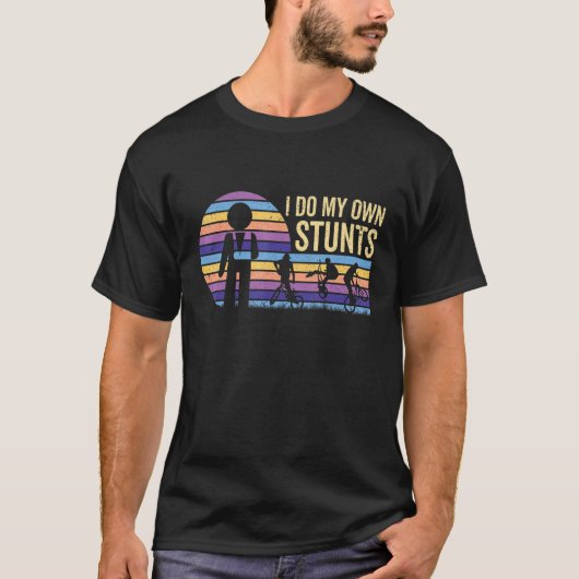 Ik Doe Mijn Eigen Stunts Bmx Fietsrijder Beterscha T-shirt (Voorkant)