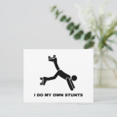 Ik doe mijn eigen stunts briefkaart (Staand voorkant)