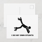 Ik doe mijn eigen stunts briefkaart (Voorkant / Achterkant)