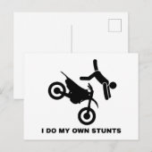 Ik doe mijn eigen stunts briefkaart (Voorkant / Achterkant)