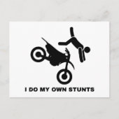 Ik doe mijn eigen stunts briefkaart (Voorkant)