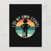 ik doe mijn eigen stunts briefkaart (Voorkant)