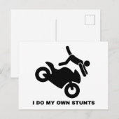 Ik doe mijn eigen stunts briefkaart (Voorkant / Achterkant)