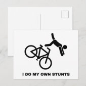 Ik doe mijn eigen stunts briefkaart (Voorkant / Achterkant)