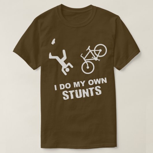 Ik doe mijn eigen stunts die de schimmelbike fiets t-shirt (Design voorkant)
