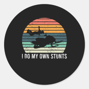 Ik doe mijn eigen stunts die gewond zijn geraakt ronde sticker
