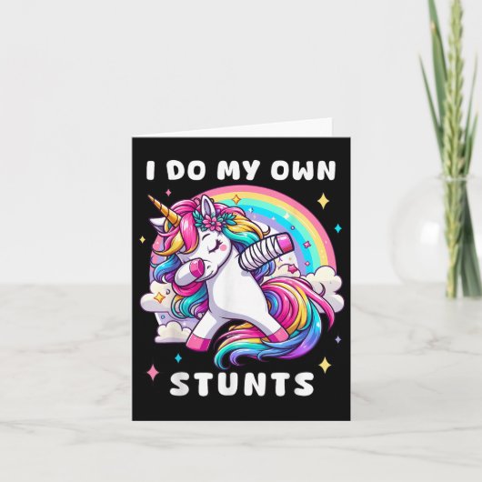 Ik Doe Mijn Eigen Stunts Gebroken Arm Blessure Reg Kaart (Voorkant)