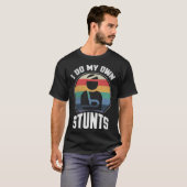 Ik doe mijn eigen stunts gebroken arm pols elleboo t-shirt (Voorkant volledig)