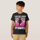 Ik doe mijn eigen stunts grappig word snel goed ge t-shirt (Voorkant volledig)