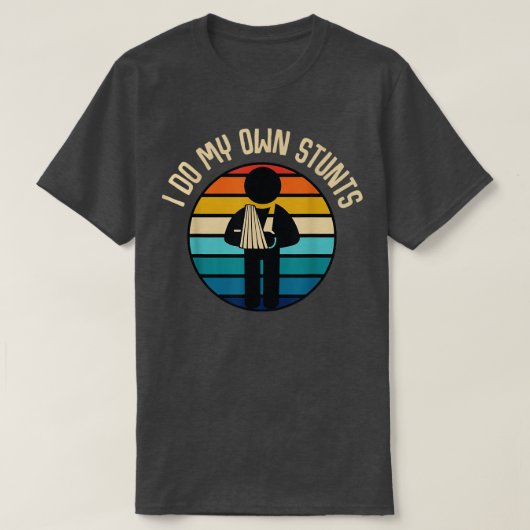 Ik doe mijn eigen stunts grappige blessure handpol t-shirt (Design voorkant)