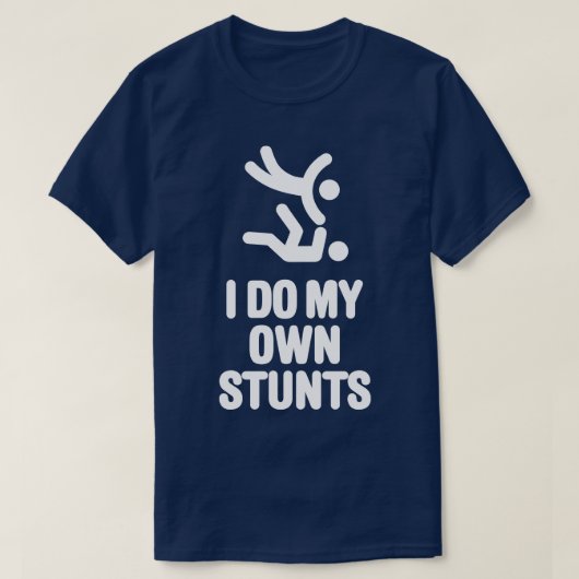 Ik doe mijn eigen stunts grappige Judo Judoka vech T-shirt (Design voorkant)