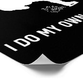 Ik doe mijn eigen stunts hockey speler poster (Hoek)