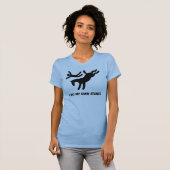 Ik doe mijn eigen Stunts™ Horse: humoristisch afbe T-shirt (Voorkant volledig)