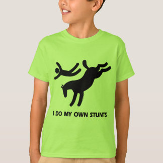 Ik doe mijn eigen Stunts™ Horse: humoristisch afbe T-shirt