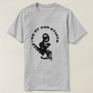 IK DOE MIJN EIGEN STUNTS MOTORCROSS 116 OMGEKEERDE T-SHIRT
