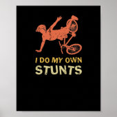 Ik doe mijn eigen Stunts Mountain Bike Crash Frees Poster (Voorkant)