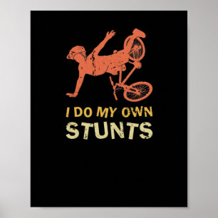 Ik doe mijn eigen Stunts Mountain Bike Crash Frees Poster
