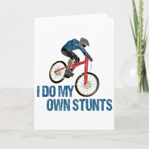 Ik doe mijn eigen Stunts Mountain Biker Vintage Kaart