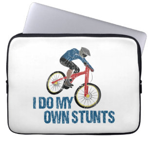 Ik doe mijn eigen Stunts Mountain Biker Vintage Laptop Sleeve