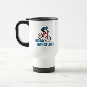 Ik doe mijn eigen Stunts Mountain Biker Vintage Reisbeker