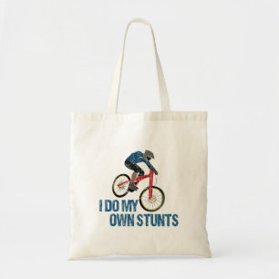 Ik doe mijn eigen Stunts Mountain Biker Vintage Tote Bag