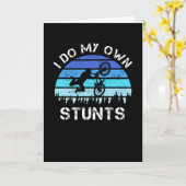Ik doe mijn eigen stunts Mountain Biking Gift Kaart (Gele Bloem)