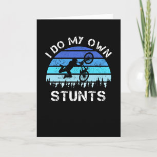 Ik doe mijn eigen stunts Mountain Biking Gift Kaart