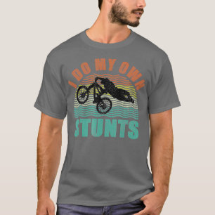 Ik doe mijn eigen stunts mountainbike MTB Funny Bi T-shirt