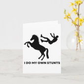 Ik doe mijn eigen stunts - paardrijden springen le kaart (Gele Bloem)