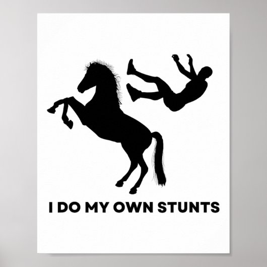 Ik doe mijn eigen stunts - paardrijden springen le poster (Voorkant)