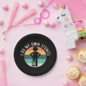 ik doe mijn eigen stunts papieren bordje (Feest)