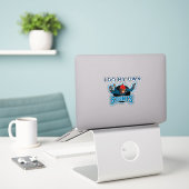 Ik Doe Mijn Eigen Stunts Skydiven Grappig Sticker (Laptop op bureau)