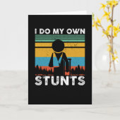 Ik doe mijn eigen stunts sport ongeluk kaart (Gele Bloem)