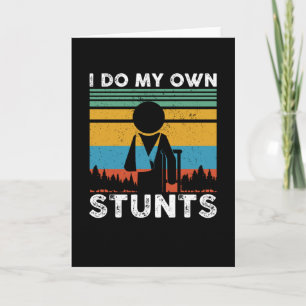 Ik doe mijn eigen stunts sport ongeluk kaart