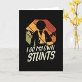 Ik doe mijn eigen stunts sportongeluk kaart (Gele Bloem)