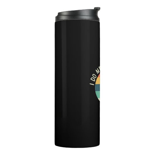 ik doe mijn eigen stunts thermosbeker (Gedraaid links)