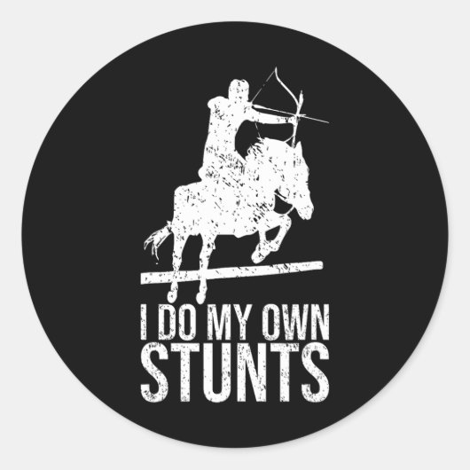 Ik doe m'n eigen Shirt-gemonteerde boogschutter Ronde Sticker (Voorkant)