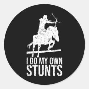 Ik doe m'n eigen Shirt-gemonteerde boogschutter Ronde Sticker