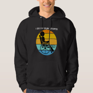 Ik doe m'n eigen verwondingen aan rolstoel goed hoodie