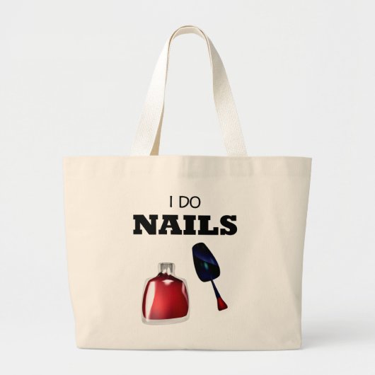 Ik doe nagels (Nail Technicier) Grote Tote Bag (Voorkant)