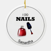 Ik doe nagels (Nail Technicier) Keramisch Ornament (Achterkant)