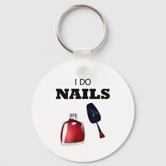 Ik doe nagels (Nail Technicier) Sleutelhanger (Voorkant)
