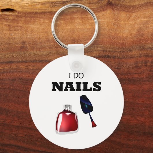 Ik doe nagels (Nail Technicier) Sleutelhanger (Voorkant)