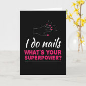 Ik doe Nails Fingernagelmest Kaart (Gele Bloem)