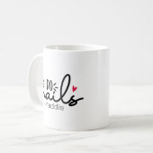 Ik doe Nails Red Heart gepersonaliseerd Koffiemok (Voorkant links)