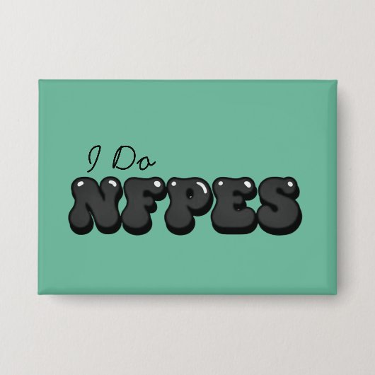 "Ik doe NFPEs" Lichtgroene knop Button (Voorkant)
