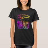 Ik doe niet altijd videogames soms eet ik grappige t-shirt (Voorkant)
