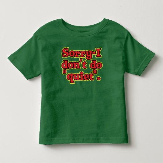 Ik doe niet stil kinder shirts (Voorkant)