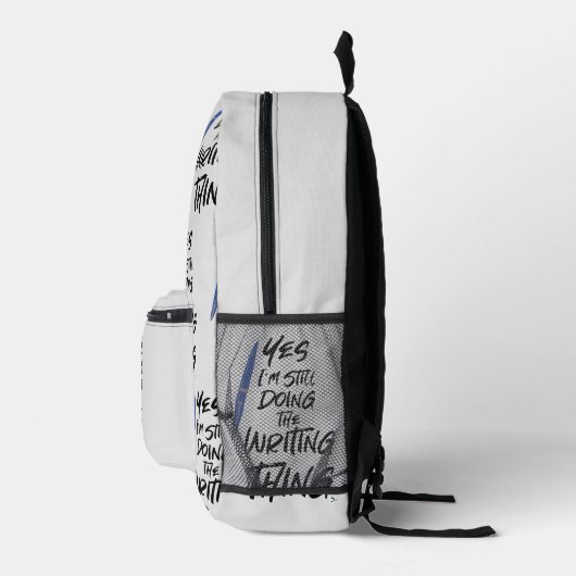 Ik doe nog steeds het schrijfplezier Auteur Logo Bedrukte Rugzak (Rechts)
