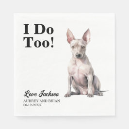 Ik doe ook aan American Hairless Terrier Wedding Servet